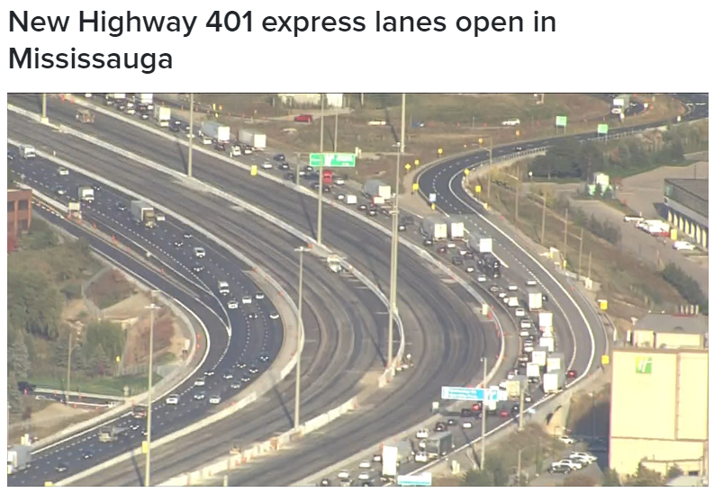 401高速新开快速车道！路过这里更快啦- 本地新闻- 加拿大新闻- 约克论坛