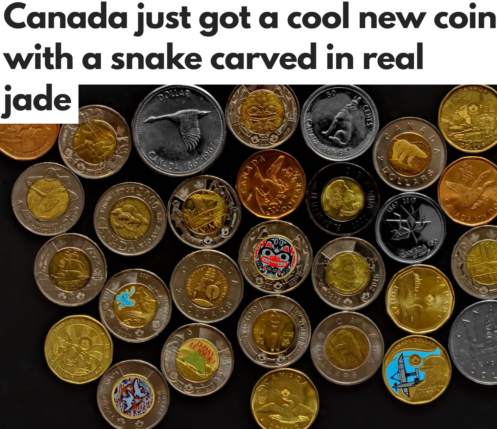纪念农历蛇年！加拿大发行一枚新硬币，背面嵌着用玉雕成的蛇- 本地新闻- 加拿大新闻- 约克论坛