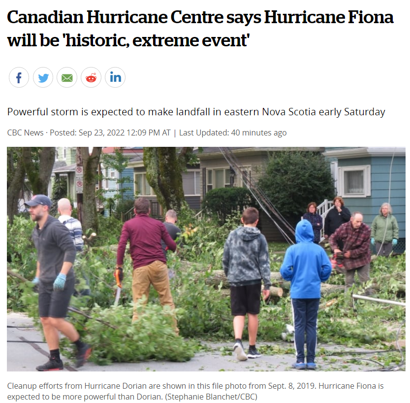As N.S. braces for Fiona, here's how it could compare to Juan and