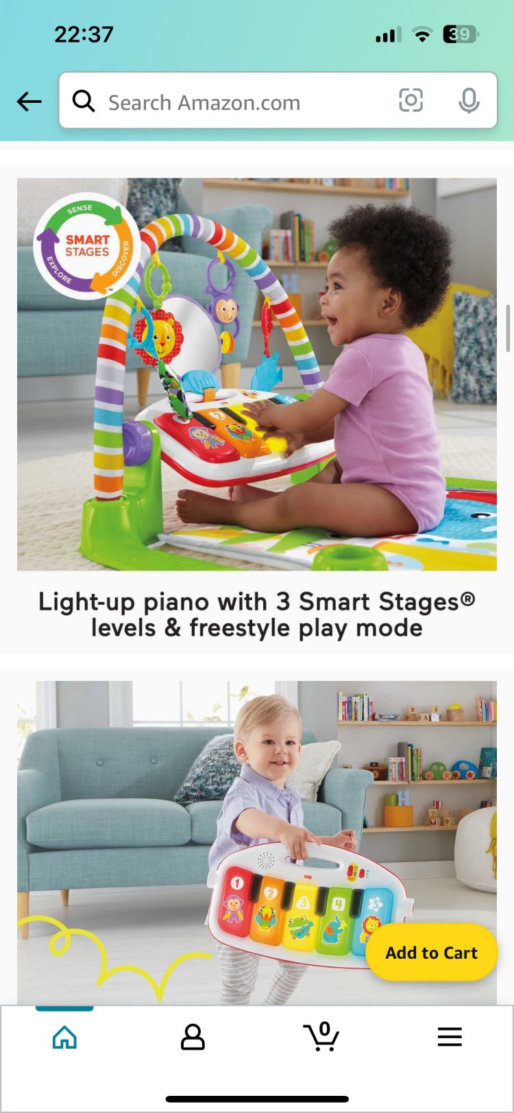 Fisher-Price Deluxe Kick & Play Piano Gym - English Version 