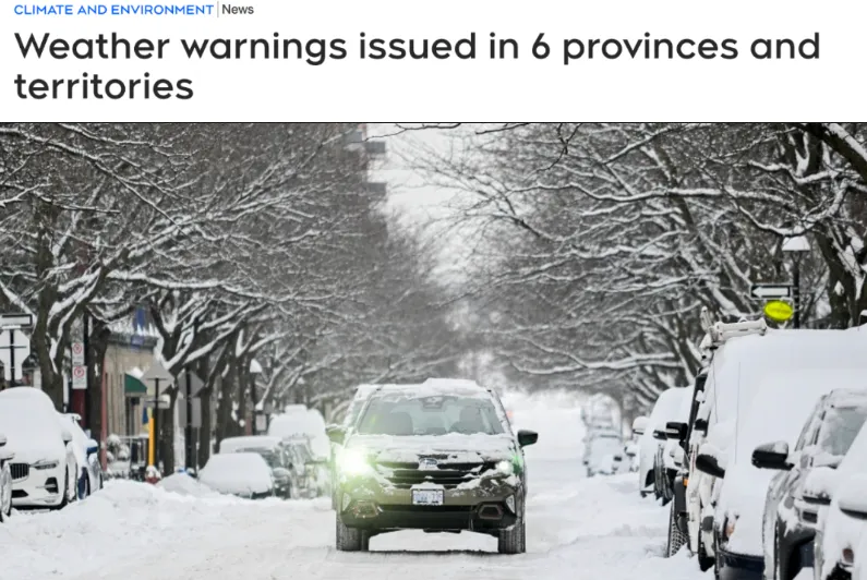 30个警报齐发! 新年60cm雪暴狂袭: 多伦多周边"一片红"! 401/QEW/403接连封路!